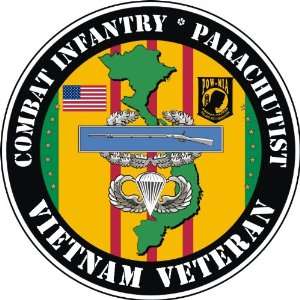 United States Army Combat Infantry Parachutist Vietnam Veteran Decal 