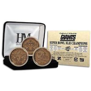    Giants Highland Mint SB XLII Bronze 3 Coin Set: Sports & Outdoors