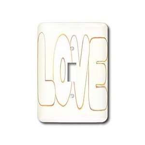   outline of word Love   Light Switch Covers   single toggle switch