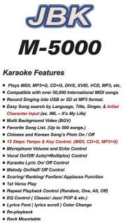 JBK M 5000 Multi Format & Region DVD Karaoke Player #1  