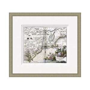  Map Of The New World Framed Giclee Print