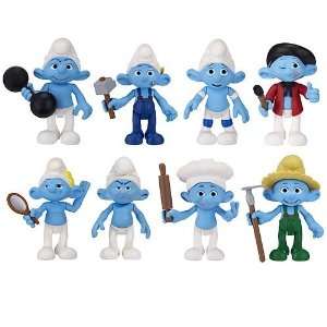  Smurfs Movie Basic Figure 2 Packs Wave 2 Set Toys & Games