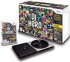 DJ HERO 1 Turntable w/ Video Game Bundle Set Kit Nintendo Wii guitar 
