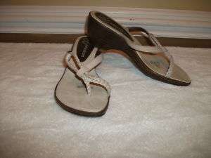 Womens Beige Naturalizer Wedge Sandals size 6B NEW!  