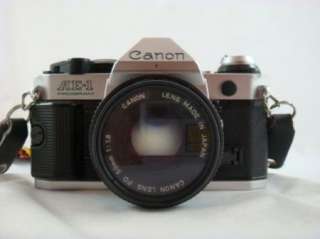 Vintage Canon AE 1 Program Camera With Canon FD f1.8 Lens In Box With 