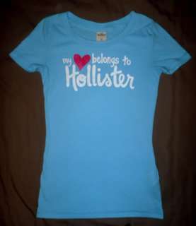 hollister aqua logo shirt features my heart belongs to hollister cute 