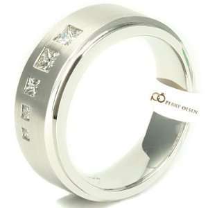   Gold Contemporary Journey Setting High End Mens Diamond Wedding Ring