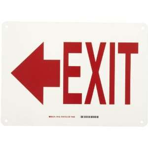   , Red on White Exit and Directional Sign, Legend (with Picto) Exit