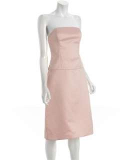 Amsale pink satin strapless dress  BLUEFLY up to 70% off designer 