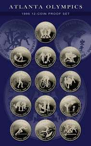 12 Coin Proof Atlanta Olympic 1996 Coin Set  