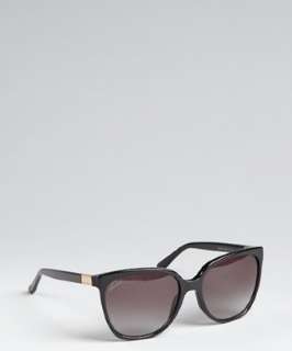 Gucci black acrylic square frame sunglasses  