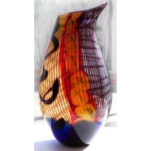  Murano Art Glass Vase Italian Bud Filligranna A08