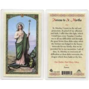 Novena to St. Martha Holy Card (HC9 064E)   Laminated  