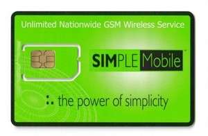 BRAND NEW SEALED SIMPLE MOBILE STARTER KIT SIM CARD ON T MOBILE 4G 