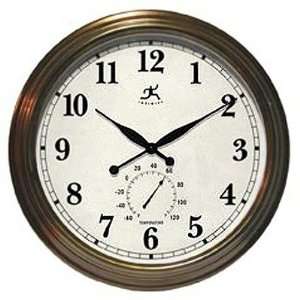   Indoor Outdoor 27 Wide Thermometer Wall Clock
