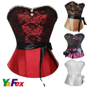 Various colors!New sexy womens Corset bustier Top +G string 3609 