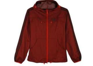Adidas Originals Mens XL 3S 3 Stripe Track Jacket Top Wind Breaker Red 