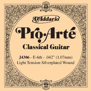  DAddario J4306 Pro Arte Nylon Classical Guitar Single 