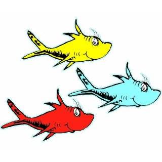 Eureka Dr. Seuss One Fish, Two Fish Assorted 5 Inch Paper Cut Outs 