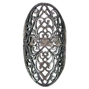  Tomas Sterling Silver Large Filigree Ring   7 Jewelry