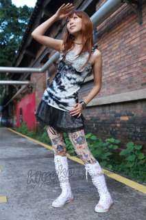   EMO Gothic Goth KNEE HIGH Canvas Sneaker Boot SIZE 38 39 