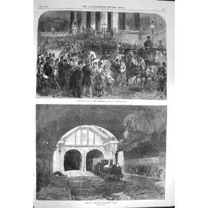   1870 Railway Thames Tunnel Train Mass Madeleine Paris