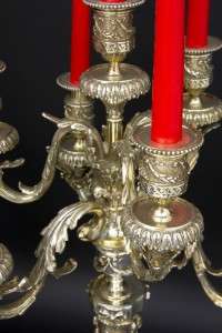 PAIR OF SILVER PLATED DECORATIVE FOLIAGE CANDLESTICKS  