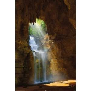  Beautiful Waterfall Grotto PAPER POSTER measures 36 x 24 