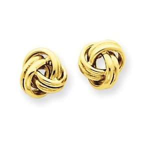  14k Gold Love Knot Post Earrings Jewelry