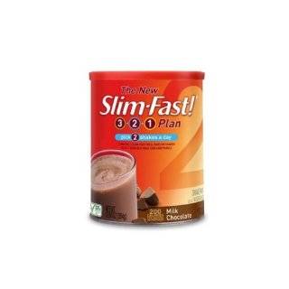 Slim Fast 3 2 1 Plan, Shake Mix, Milk Chocolate, 12.83  Ounce Canister 
