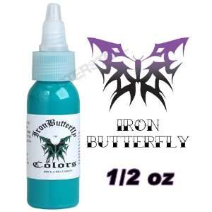  Iron Butterfly Tattoo Ink 1/2 OZ ROCABILLY GREEN New NR 