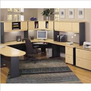   Grey Advantage U Shaped Corner Desk Office Suite: Furniture & Decor