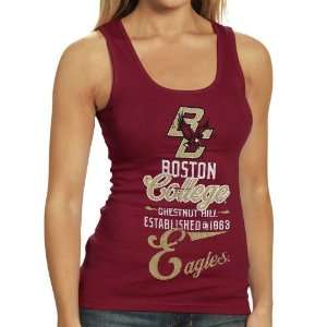 NCAA Boston College Eagles Ladies Maroon Boy Beater Tank Top (X Large 