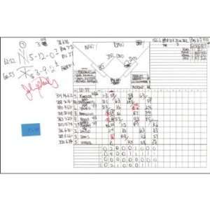 John Sterling Handwritten/Signed Scorecard Yankees at Rangers 8 06 