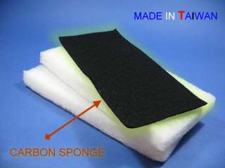 DUAL ACTIVE CARBON SPONGE   filter pad Foam media bio  