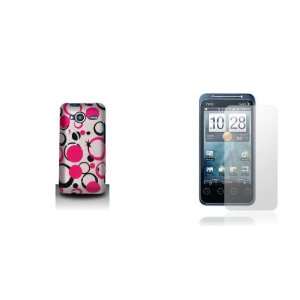 HTC EVO Shift 4G (Sprint) Premium Combo Pack   Pink Circles Design 