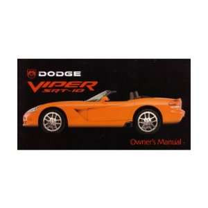  2003 DODGE VIPER Owners Manual User Guide Automotive