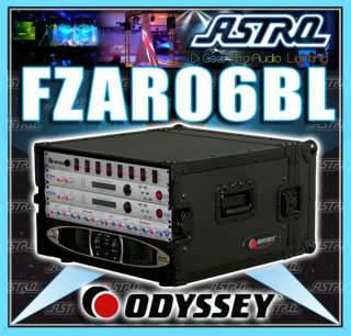   FZAR06BL Black Label ATA Flight Case Amp and Gear Rack 6U 6 Space