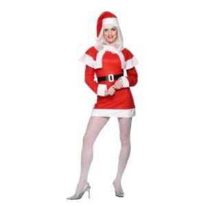  Smiffys Miss Santa Fleece Costume Red And White Ladies 
