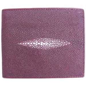  Genuine Stingray Leather Wallet Red 