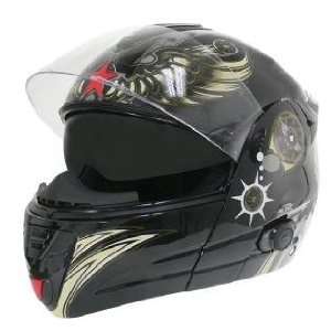   Motorcycle Helmet with Blinc Bluetooth Sz XL