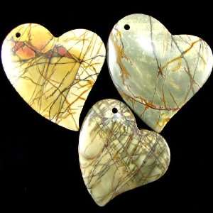    39mm multicolor picasso jasper heart pendant S3