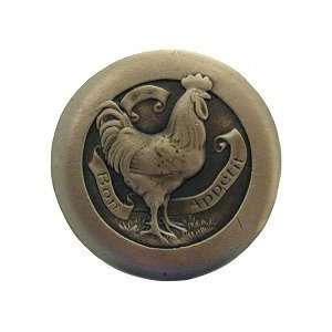  Rooster Cabinet Knob, Antique Brass: Home Improvement