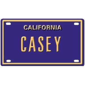    Casey Mini Personalized California License Plate 