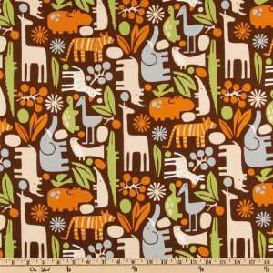  44 Wide Monkeys Bizness 2 D Zoo Brown Fabric By The 
