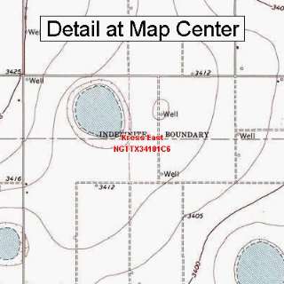 USGS Topographic Quadrangle Map   Kress East, Texas (Folded/Waterproof 