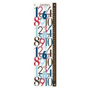    Oopsy Daisy Modern Numbers Red & Blue Growth Chart