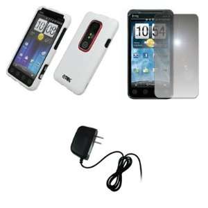   + Mirror Screen Protector + Home Wall Charger for Sprint HTC EVO 3D
