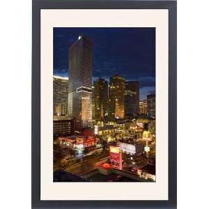   modern architecture with new hotels, including the Aria Framed Prints