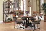 Modern Espresso Bar Height Dining Set Table Chair 7675  